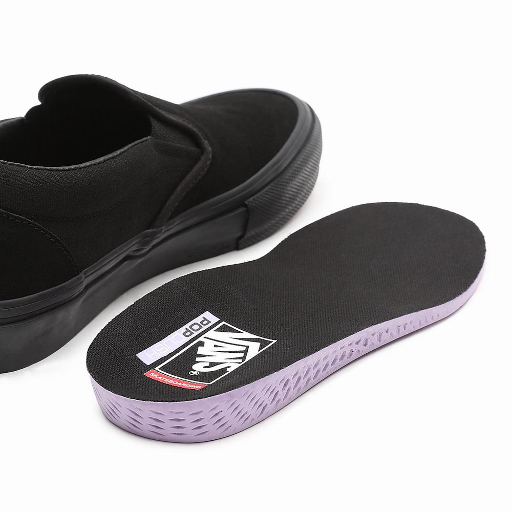 Zapatillas Slip On Vans Skate Mujer Negras | CO058619
