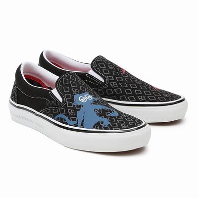 Zapatillas Slip On Vans Krooked By Natas for Ray Skate Hombre Negras | CO620458